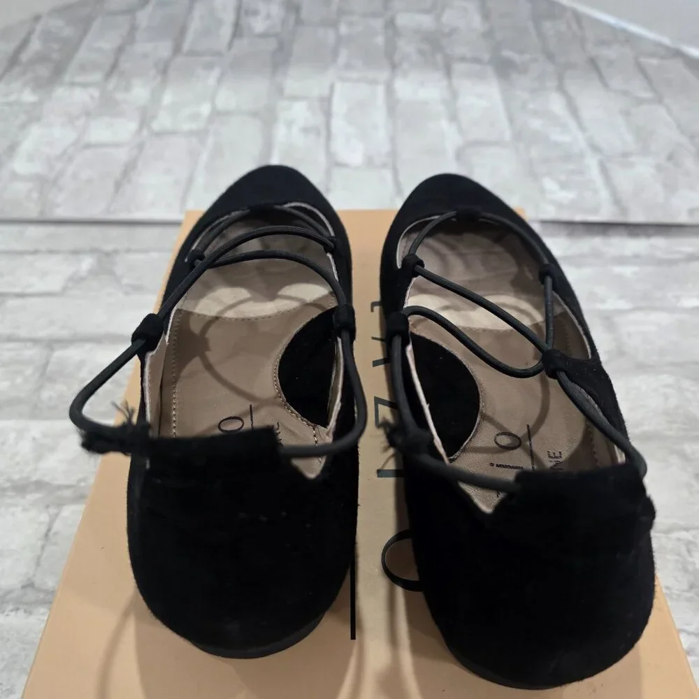 Lazio Collezione Women Size‎ 37 UK, US 6.5 Minerva Black Lace Up Flats